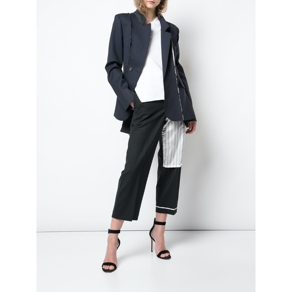 MONSE NAVY BLUE DECONSTRUCTED SLASHED JACKET BLAZER 4 NWOT - Picture 5 of 16